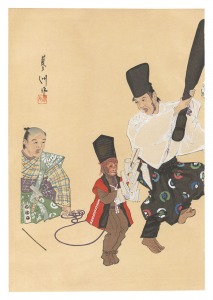 狂言画大観 百種之内 靱猿 / 山口蓼州