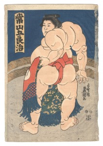 相撲絵　常山五良治　／　豊国三代