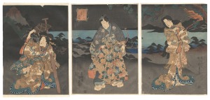 近江八景の内　三井晩鐘　／　国貞二代