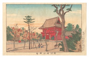 根津神社秋色　／　清親