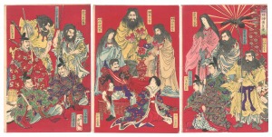本朝拝神貴皇鏡　／　周延