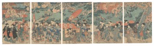 姫君輿入れ行列図　／　国貞初代