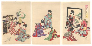 現時風俗 少女の礼式　／　周延