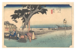 東海道五十三次（保永堂版）　袋井 出茶屋ノ図　／　広重初代