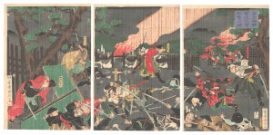富士裾野曽我兄弟報讐之図　／　国輝二代