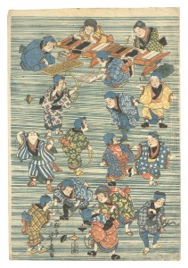 子供遊びづくし　／　芳虎