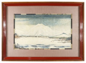 泥絵　富士山（仮題）　／　作者不詳