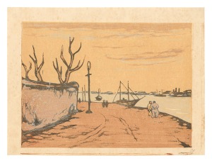 New One Hundred Views of Tokyo / Tsukiji / Fukazawa Sakuichi