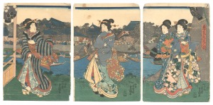 Spring Scene Matched with Beauties / Toyokuni III