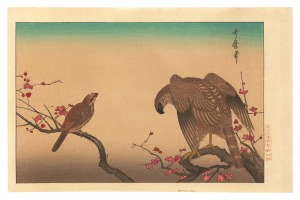 Falcons on Red Plum Branch【Reproduction】
