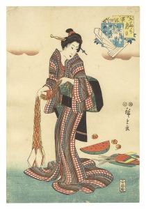 The Five Festivals: Alternate Names of the Months / The Seventh Month / Hiroshige I