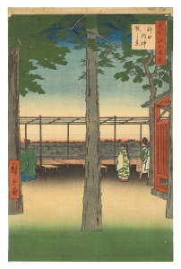 One Hundred Famous Views of Edo / Dawn at Kanda Myojin Shrine / Hiroshige I