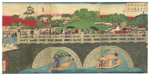 Famous Place in Tokyo: True View of Sujikai Spectacles Bridge / Hiroshige III