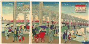 東京名所ノ内　浅草吾妻橋之図 ／ 延一